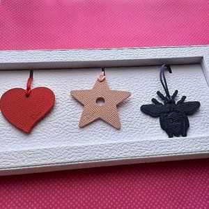 Leather Dior  Bag Charms NEW IN BOX